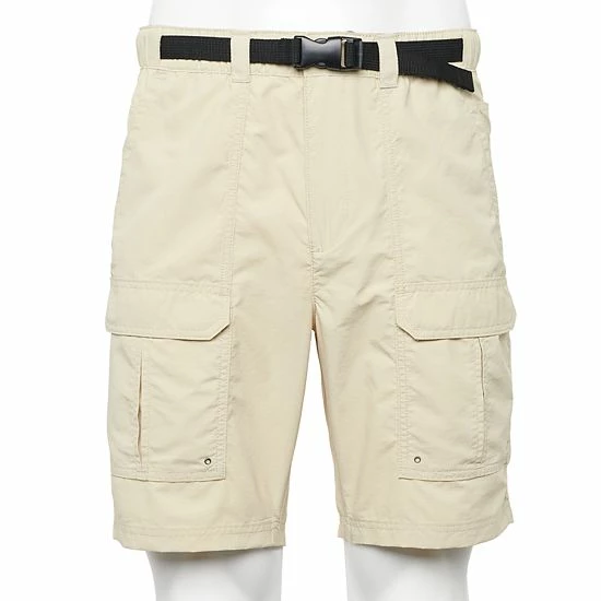 Men's Croft & Barrow® Belted Cargo Shorts Light Khaki - Image 4