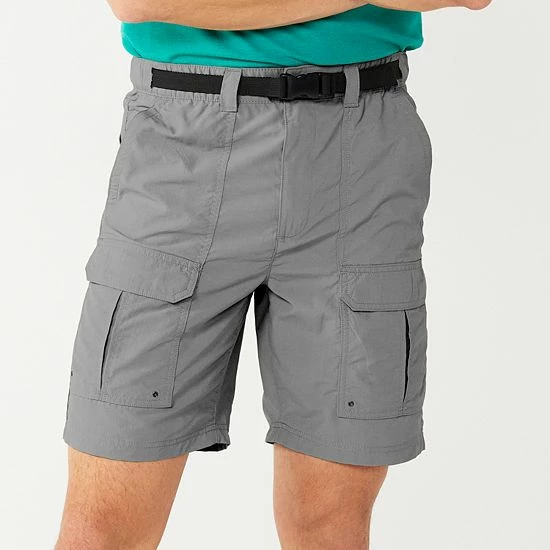 Men's Croft & Barrow® Belted Cargo Shorts Light Khaki - Image 7