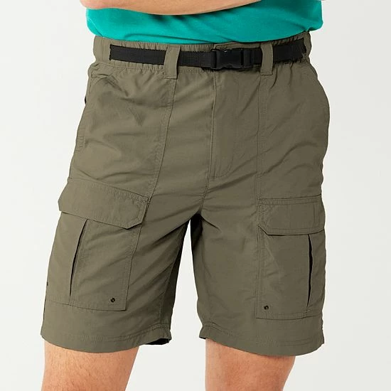 Men's Croft & Barrow® Belted Cargo Shorts Light Khaki - Image 8
