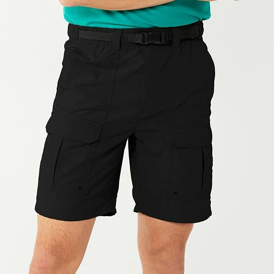 Men's Croft & Barrow® Belted Cargo Shorts Light Khaki - Image 9