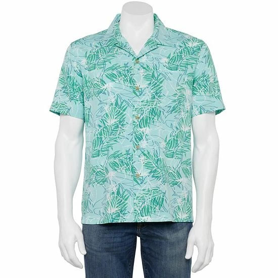 Men's Croft & Barrow® Regular-Fit Linen-Blend Button-Down Shirt Red - Image 5