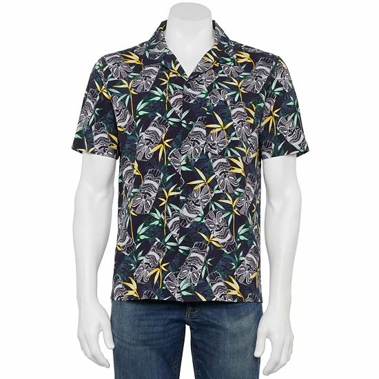 Men's Croft & Barrow® Regular-Fit Linen-Blend Button-Down Shirt Red - Image 9