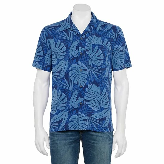 Men's Croft & Barrow® Regular-Fit Linen-Blend Button-Down Shirt Red - Image 15