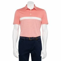 Men's Croft & Barrow® Slim-Fit Striped Polo Coral