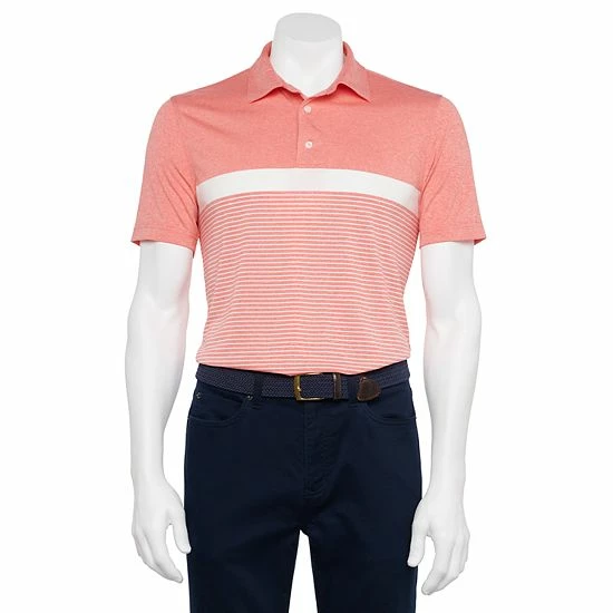 Men's Croft & Barrow® Slim-Fit Striped Polo Coral