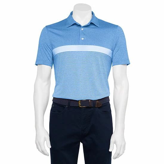 Men's Croft & Barrow® Slim-Fit Striped Polo Coral - Image 2