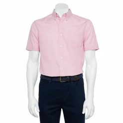 Men's Croft & Barrow® Classic-Fit Easy-Care Woven Button-Down Shirt Purple Plaid