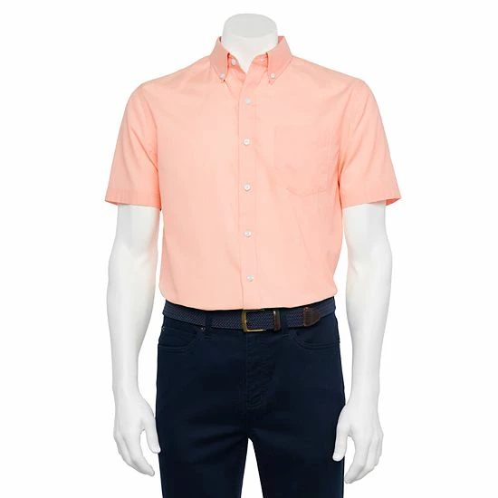 Men's Croft & Barrow® Classic-Fit Easy-Care Woven Button-Down Shirt Purple Plaid - Image 9