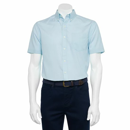 Men's Croft & Barrow® Classic-Fit Easy-Care Woven Button-Down Shirt Purple Plaid - Image 11