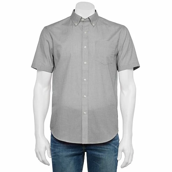 Men's Croft & Barrow® Classic-Fit Easy-Care Woven Button-Down Shirt Purple Plaid - Image 12