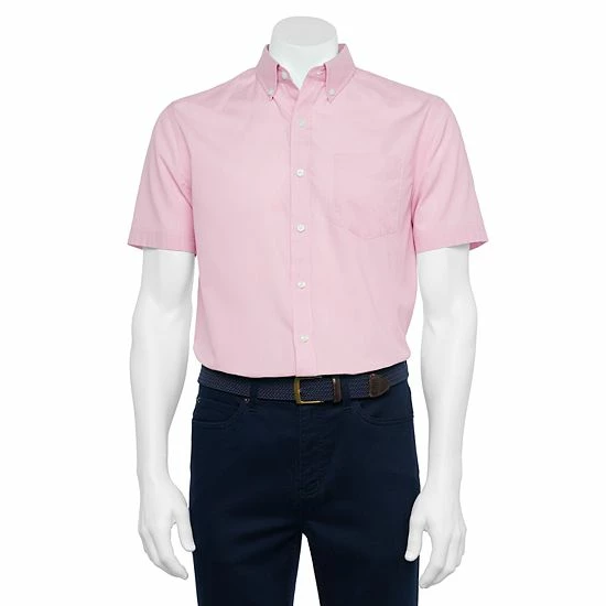 Men's Croft & Barrow® Classic-Fit Easy-Care Woven Button-Down Shirt Purple Plaid - Image 18