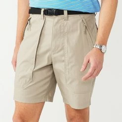 Men's Croft & Barrow 8.5-Inch Belted Utility Cargo Black