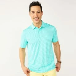 Men's Croft & Barrow® Slim-Fit Polo Blue Stripe