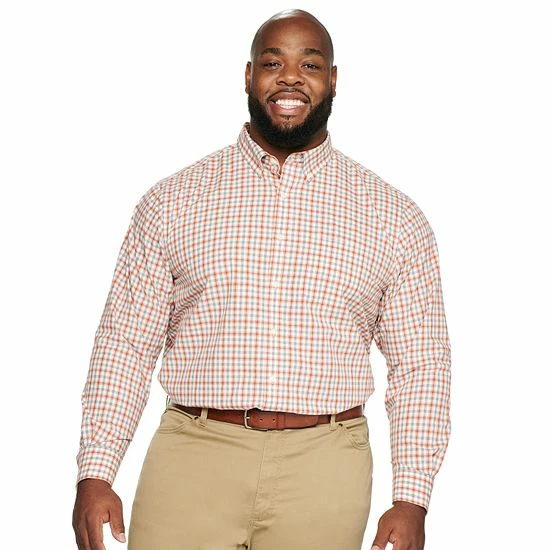 Men's Croft & Barrow® Pattern Easy-Care Button-Down Shirt Blue Heather Plaid - Image 11