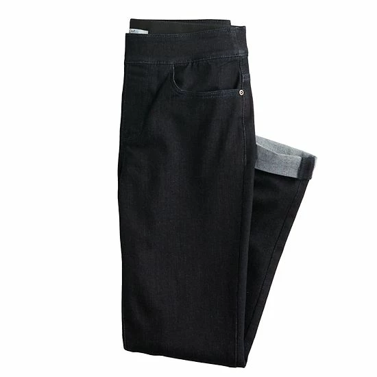 Women's Croft & Barrow® Pull-On Girlfriend Jeans Medium Wash - Image 3