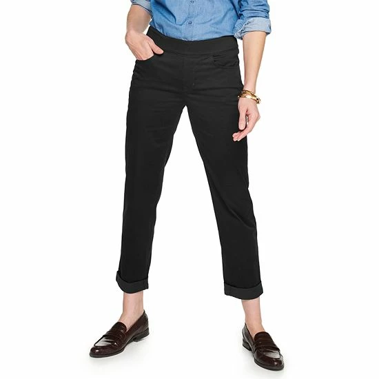 Women's Croft & Barrow® Pull-On Girlfriend Jeans Medium Wash - Image 6