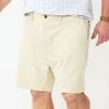 Big & Tall Croft & Barrow® Flexwear Classic-Fit Flat-Front 9.5-inch Shorts Light Grey
