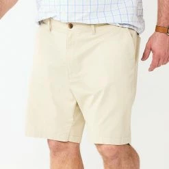 Big & Tall Croft & Barrow® Flexwear Classic-Fit Flat-Front 9.5-inch Shorts Light Grey