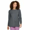 Women's Croft & Barrow® Athleisure Crewneck Sweatshirt Tunic Cannonball Heather