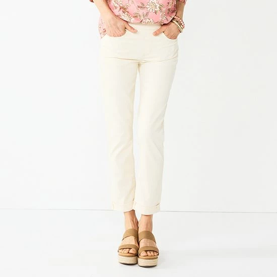 Women's Croft & Barrow® Pull-On Girlfriend Jeans Medium Wash - Image 12