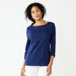 Women's Croft & Barrow® Boatneck Top Multi Color Floral