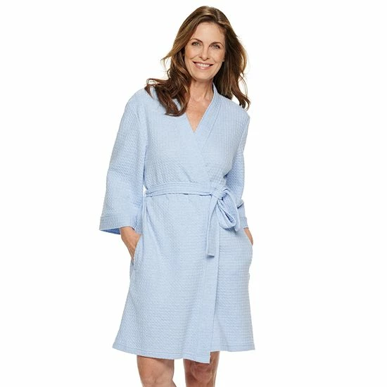 Women's Croft & Barrow® Waffle Texture Robe White - Image 12