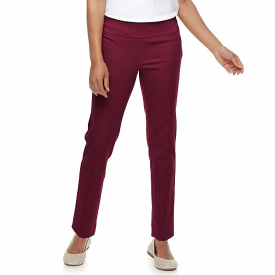 Petite Croft & Barrow® Effortless Stretch Pants Journey - Image 4