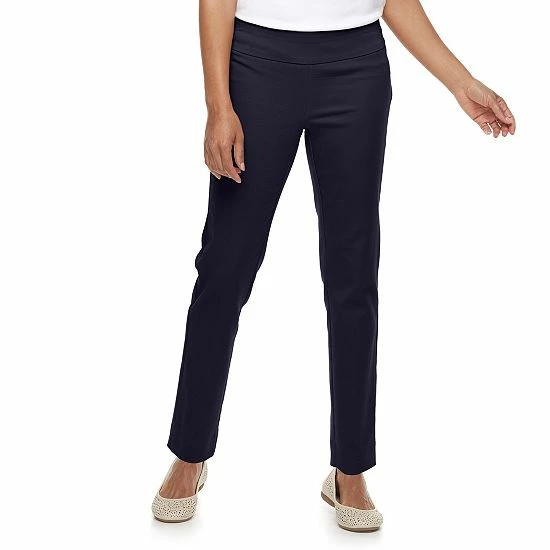 Petite Croft & Barrow® Effortless Stretch Pants Journey - Image 5