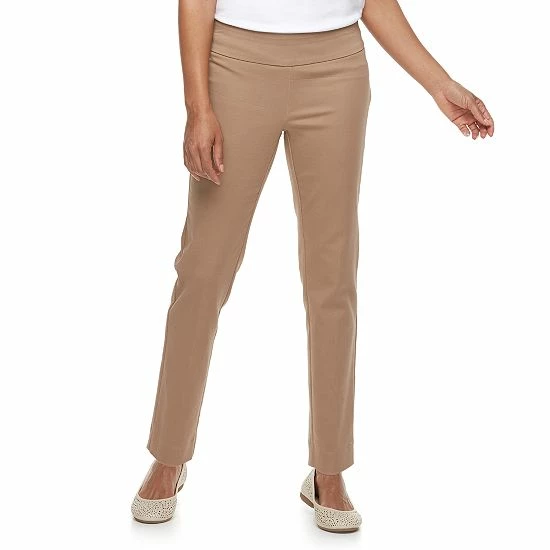 Petite Croft & Barrow® Effortless Stretch Pants Journey - Image 7