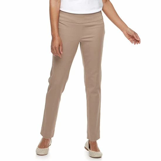 Petite Croft & Barrow® Effortless Stretch Pants Journey - Image 11