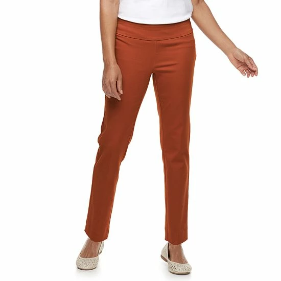 Petite Croft & Barrow® Effortless Stretch Pants Journey - Image 13
