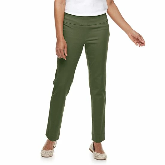 Petite Croft & Barrow® Effortless Stretch Pants Journey - Image 15